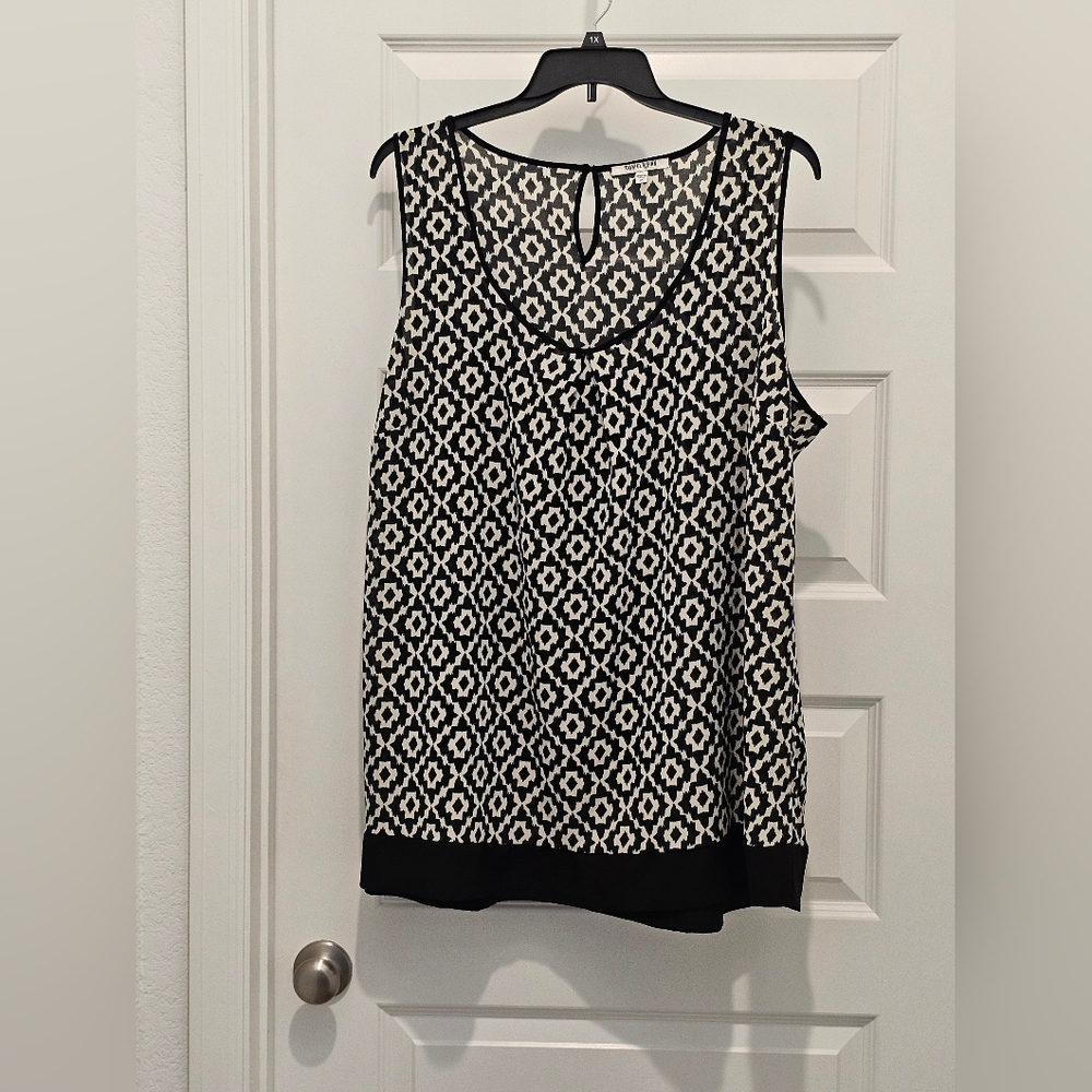 Daniel Rainn Sleeveless Scoop Neck Top, EUC, Size 3X - Picture 2 of 7